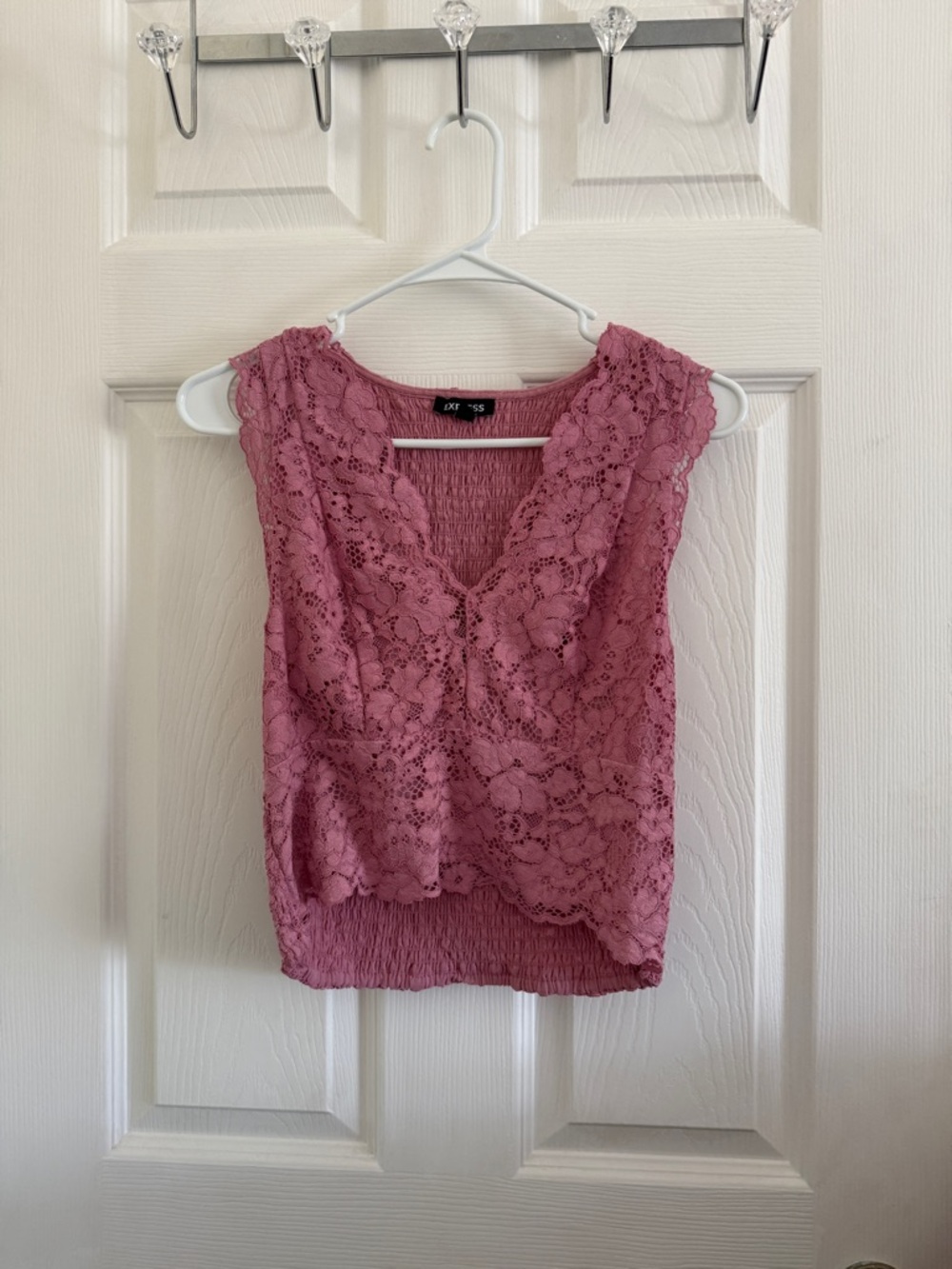 Express Lace V-Neck Top (size medium)